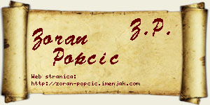 Zoran Popčić vizit kartica